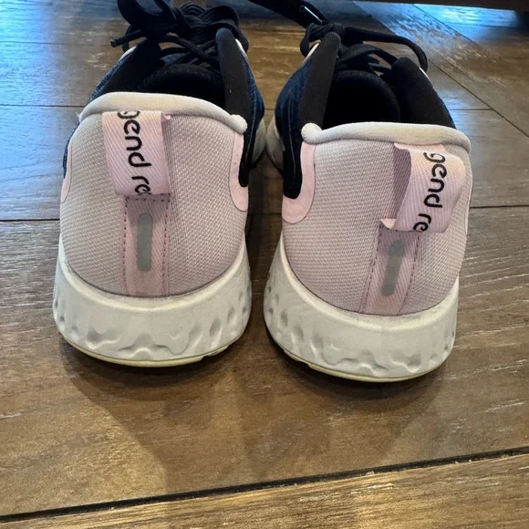 Nike Women's Black and Pink Legend React Running Shoes - Picture 6 of 6